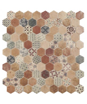 Mozaic mix tip fagure seria Terre DECOR TERRE MIX BEIGE | Vidrepur