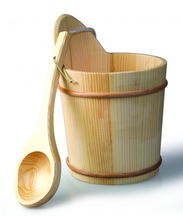Galeata lemn set cu polonic | Spa Supplies
