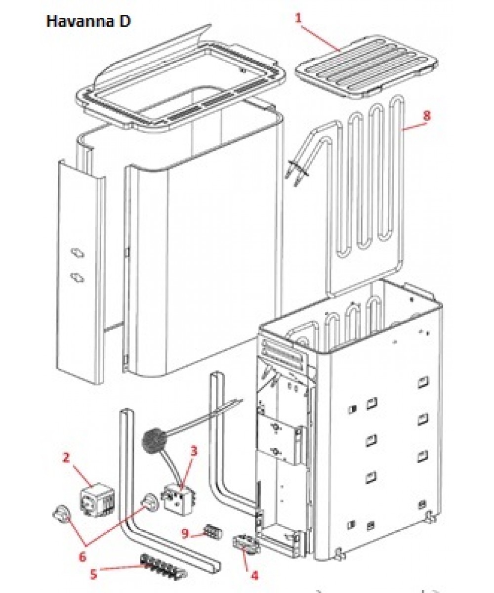 Piese schimb soba sauna model HAVANNA D | Helo