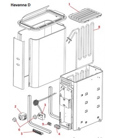 Piese schimb soba sauna model HAVANNA D | Helo
